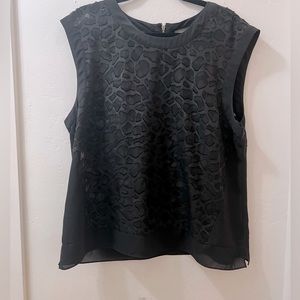 Vince Camuto Sheer Black Top Size XL